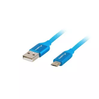 LANBERG Cablu USB MICRO (M) la USB-A (M) 2.0 de 1,8 m, albastru, încărcare rapidă 3.0