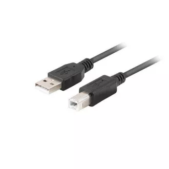 LANBERG Cablu USB-A (M) la USB-B (M) 2.0 de 1m, negru