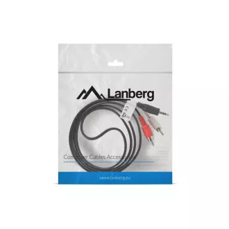 Cablu LANBERG Minijack 3,5mm (M) 3 PIN la 2x RCA (CINCH) (M) LANBERG Minijack 3,5mm (M) 3 PIN la 2x RCA (CINCH) (M) cablu 1,5m