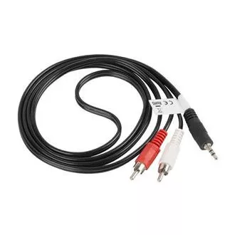 Cablu LANBERG Minijack 3,5mm (M) 3 PIN la 2x RCA (CINCH) (M) LANBERG Minijack 3,5mm (M) 3 PIN la 2x RCA (CINCH) (M) cablu 1,5m