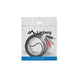 Cablu LANBERG Minijack 3,5mm (M) 3 PIN la 2x RCA (CINCH) (M) LANBERG Minijack 3,5mm (M) 3 PIN la 2x RCA (CINCH) (M) cablu 1,5m