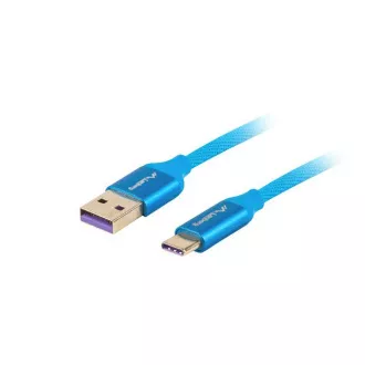 LANBERG Cablu USB-C (M) la USB-A (M) 2.0 de 1m, albastru, (Huawei 5A)