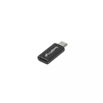 Adaptor LANBERG USB-C (F) 2.0 la USB MICRO (M), negru