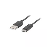 LANBERG Cablu USB-C (M) la USB-A (M) 2.0 de 1,8 m, negru, încărcare rapidă 3.0