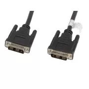 Cablu de conexiune LANBERG de la DVI-D(18 1) la DVI-D (18 1), M/M, lungime 1,8m, single link, negru