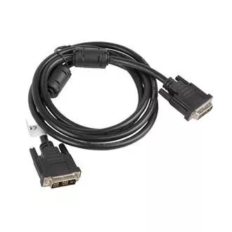 Cablu de conexiune LANBERG de la DVI-D(18 1) la DVI-D (18 1), M/M, lungime 1,8m, single link, negru Cablu de conexiune LANBERG de la DVI-D(18 1) la DVI-D (18 1), M/M, lungime 1,8m, single link, negru