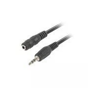 LANBERG Minijack 3,5 mm M/F 3 PIN cablu 5 m, negru