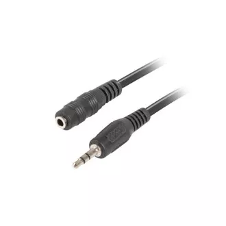 LANBERG Minijack 3,5 mm M/F 3 PIN cablu 5 m, negru LANBERG Minijack 3,5 mm M/F 3 PIN cablu 5 m, negru