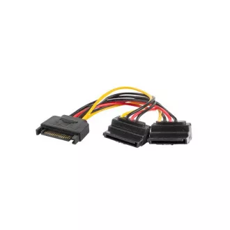 Cablu LANBERG SATA (M) la 2x SATA (F) 15cm, înclinat Cablu LANBERG SATA (M) la 2x SATA (F) 15cm, înclinat