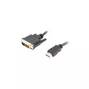 Cablu de conectare LANBERG HDMI/A la DVI-D (24 1), M/M, 4K@30Hz, lungime 3m, negru, dual link, conectori placați cu aur