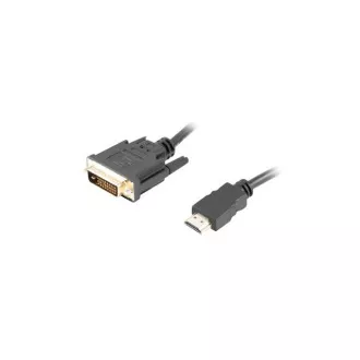 Cablu de conectare LANBERG HDMI/A la DVI-D (24 1), M/M, 4K@30Hz, lungime 3m, negru, dual link, conectori placați cu aur
