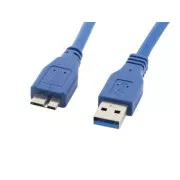LANBERG Cablu Micro USB (M) la USB-A (M) 3.0 de 0,5 m, albastru