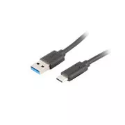 LANBERG Cablu de la USB-C (M) la USB-A (M) 3.1 de 1,8 m, negru