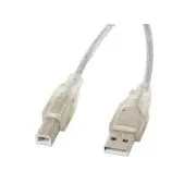 LANBERG Cablu USB-A (M) la USB-B (M) 2.0 de 5 m, transparent