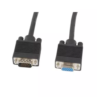 LANBERG Cablu prelungitor VGA M/F de 1,8 m, ecranat, negru