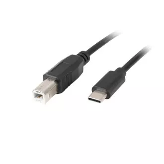 LANBERG Cablu de la USB-C (M) la USB-B (M) 2.0 de 1,8 m, negru