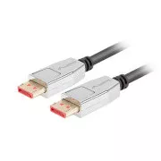 Cablu de conectare LANBERG DisplayPort 1.4 M/M, 8K@60Hz, 5K@120Hz, lungime 1,8 m, negru, cu zăvor, conectori placați cu aur