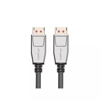 Cablu de conectare LANBERG DisplayPort 1.4 M/M, 8K@60Hz, 5K@120Hz, lungime 1,8 m, negru, cu zăvor, conectori placați cu aur