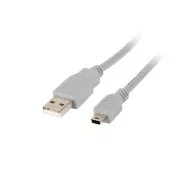 LANBERG Cablu USB MINI (M) la USB-A (M) 2.0 de 1,8 m, gri (CANON)