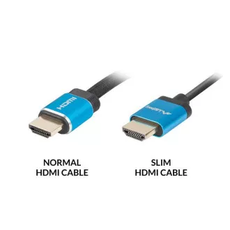LANBERG Cablu HDMI M/M 2.0 de 1,8 m 4K negru, subțire, subțire LANBERG Cablu HDMI M/M 2.0 de 1,8 m 4K negru, subțire, subțire