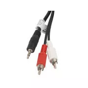 Cablu LANBERG Minijack 3,5 mm (M) 3 PIN la 2x RCA (CINCH) (M) cablu de 5 m