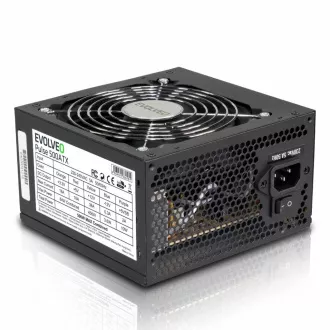 EVOLVEO Pulse 500ATX, sursă de alimentare 500W, ATX 2.2, 2x PCIe, aPFC, ventilator silențios de 120mm, 4x SATA, vrac, garanție 3 ani, negru
