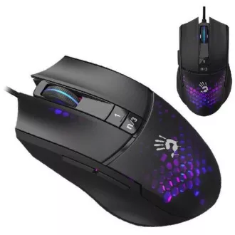 A4tech BLOODY L65 Max Honeycomb, mouse de gaming cu iluminare din spate RGB, 12000 DPI, negru, USB