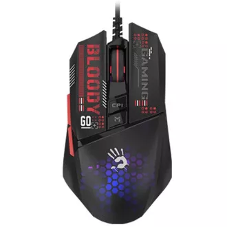 A4tech BLOODY W60 Max Mini, mouse de gaming cu iluminare din spate RGB, 12000 DPI, negru, USB