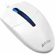 A4tech N-530S, mouse de birou cu iluminare din spate, 1200 DPI, USB, alb