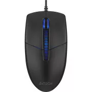 A4tech N-530S, mouse de birou cu iluminare din spate, 1200 DPI, USB, negru