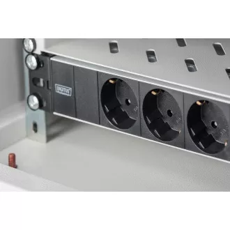 PDU Digitus 1U din aluminiu, 254 mm (10") cu montare în rack 3x prize de siguranță, 16A, 4000W, 250VAC 50/60Hz PDU Digitus 1U din aluminiu, 254 mm (10") cu montare în rack 3x prize de siguranță, 16A, 4000W, 250VAC 50/60Hz