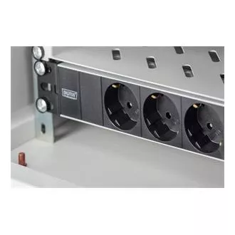 PDU Digitus 1U din aluminiu, 254 mm (10") cu montare în rack 3x prize de siguranță, 16A, 4000W, 250VAC 50/60Hz PDU Digitus 1U din aluminiu, 254 mm (10") cu montare în rack 3x prize de siguranță, 16A, 4000W, 250VAC 50/60Hz
