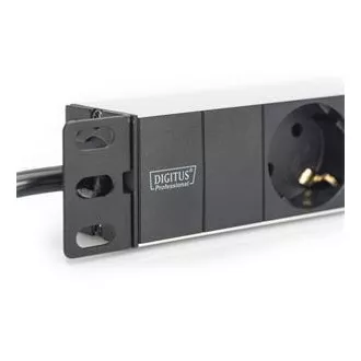 PDU Digitus 1U din aluminiu, 254 mm (10") cu montare în rack 3x prize de siguranță, 16A, 4000W, 250VAC 50/60Hz PDU Digitus 1U din aluminiu, 254 mm (10") cu montare în rack 3x prize de siguranță, 16A, 4000W, 250VAC 50/60Hz