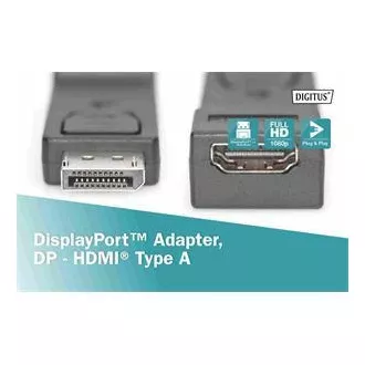Adaptor Digitus DisplayPort, Displayport mascul -> HDMI A mamă
