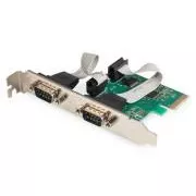 Adaptor Digitus PCI Express x1 cu 2 porturi seriale, + chipset cu profil redus: ASIX99100