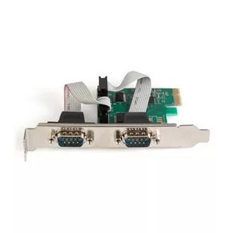 Adaptor Digitus PCI Express x1 cu 2 porturi seriale, + chipset cu profil redus: ASIX99100