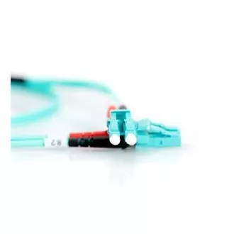 Cordon de corecție cu fibră optică DIGITUS, LC la LC, multimod, OM3, 50/125 µ, lungime duplex 1m Cordon de corecție cu fibră optică DIGITUS, LC la LC, multimod, OM3, 50/125 µ, lungime duplex 1m