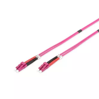 Cordon de corecție cu fibră optică DIGITUS, LC la LC, multimod OM4 - 50/125 µ, lungime duplex 2m