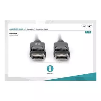 Digitus DisplayPort 1.1a. cablu de conectare 1 m, CU, AWG28, 2x ecranat