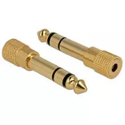 Adaptor Delock jack stereo de 6,35 mm mascul la jack stereo de 3,5 mm femelă