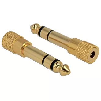 Adaptor Delock jack stereo de 6,35 mm mascul la jack stereo de 3,5 mm femelă