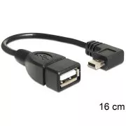 Cablu Delock USB mini USB de sex masculin și USB 2.0-A de sex feminin OTG 16 cm