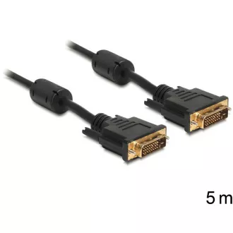 Cablu de conectare Delock DVI-D 24+1 mascul > mascul 5 m Cablu de conectare Delock DVI-D 24+1 mascul > mascul 5 m