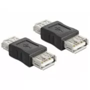 Delock Adaptor USB, USB A negru femelă/femelă (conector)