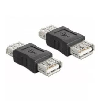 Delock Adaptor USB, USB A negru femelă/femelă (conector) Delock Adaptor USB, USB A negru femelă/femelă (conector)