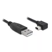 Cablu Delock USB 2.0 A-masculin și USB mini-B 5-pini dreptunghiular, 1 metru