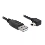 Cablu Delock USB 2.0 A-mascul > USB mini-B 5-pini mascul unghi drept, 5 metri