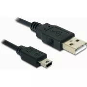 Cablu Delock USB 2.0 A-mascul > USB mini-B 5-pini mascul, 0,7 metri