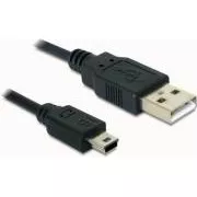 Cablu Delock USB 2.0 A-tată > USB mini-B 5-pini tată, 1,5 metri