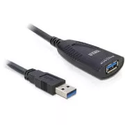 Delock Cablu prelungitor USB 3.0 A/A, mascul/femelă, lungime 5 m cu amplificare activă